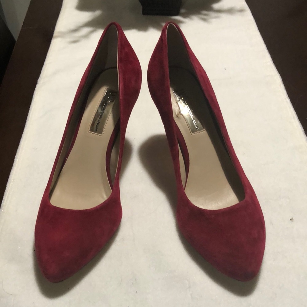 INC Dark Fuchsia Suede heels